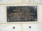 Bauer Sándor emléktáblája